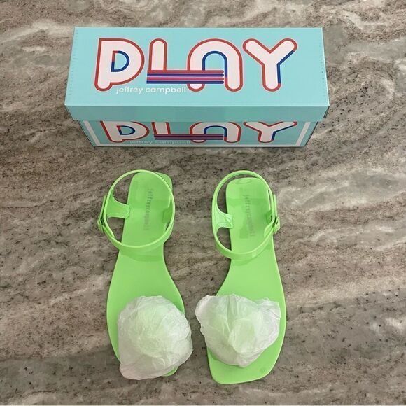 NWT Jeffrey Campbell Fleurisse Ankle Strap Sandal Green Size 7 - Picture 3 of 10
